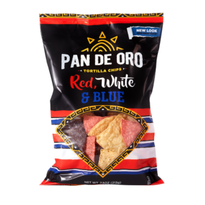 Pan de Oro Tortillas Chips Red white Blue