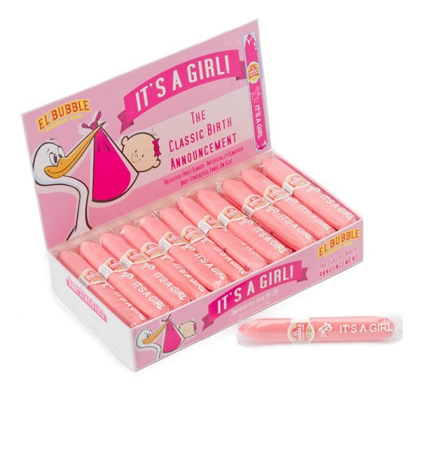 It’s A Girl Gum Cigar (Single Unit)