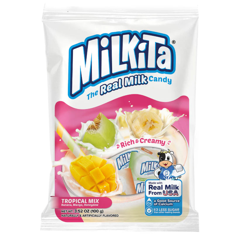 Milkita the Real Milk Candy Tropical Mix - Banana Mango Honeydew
