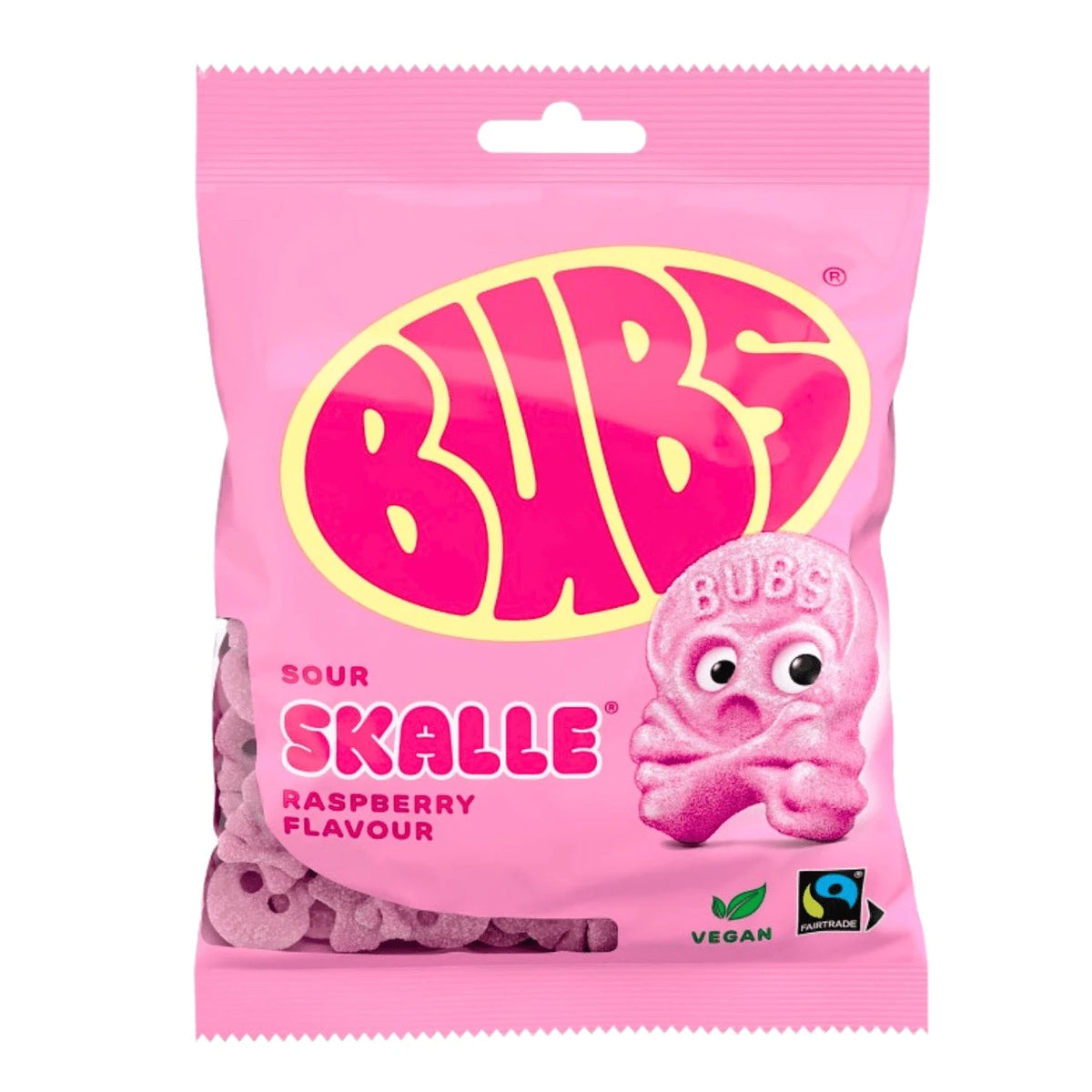 Bubs Sour Skalle Raspberry Flavour 90g