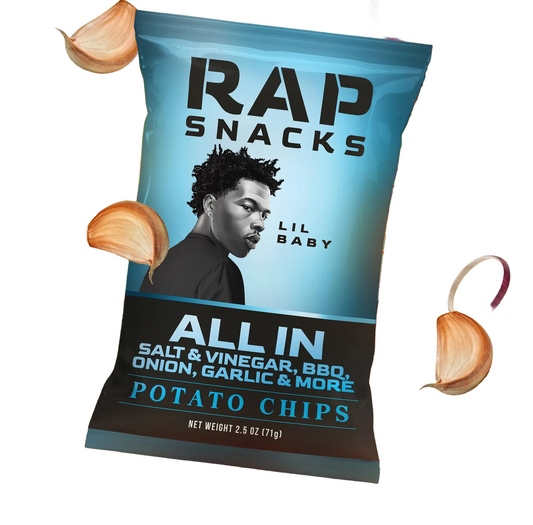 Rap Snacks Lil Baby Salt And Vinegar BBQ, Onion, Garlic And More