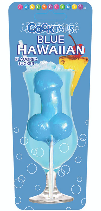 Cocktails blue Hawaiian sucker