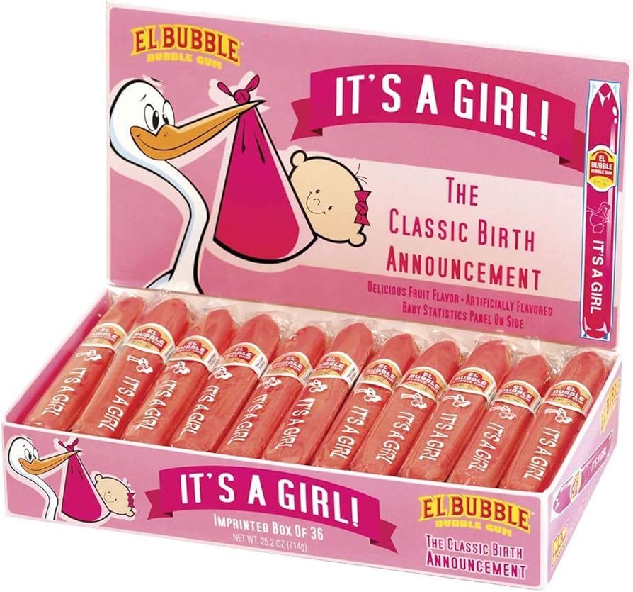 “Its a girl” gum cigar