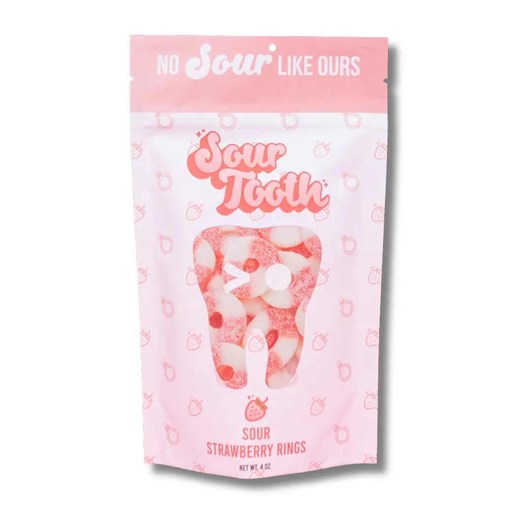 Sour tooth strawberry rings