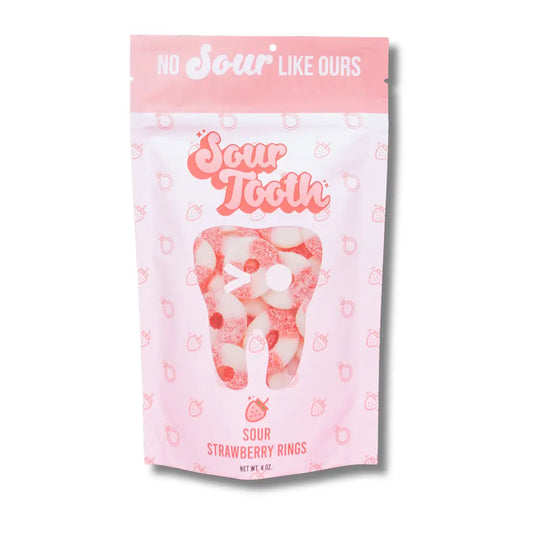 Sour tooth strawberry rings