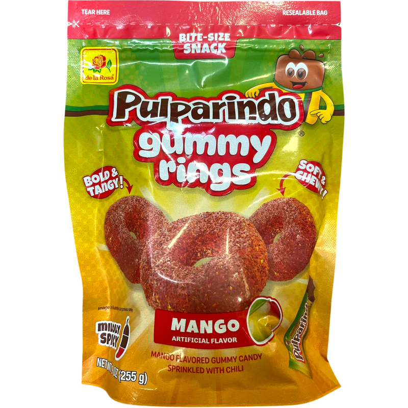 Pulparindo mango gummy rings