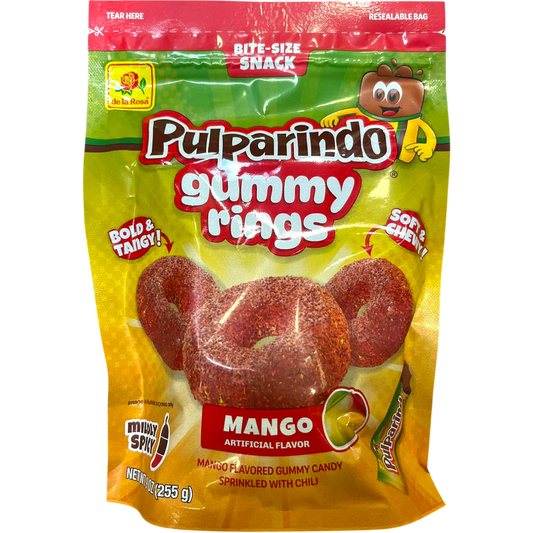 Pulparindo mango gummy rings