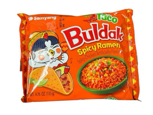 Buldak Taco Spicy Ramen Chicken Flavor Bag