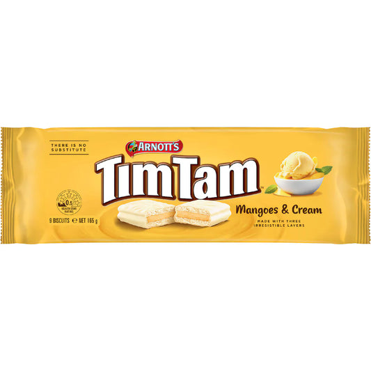 Tim tam mangoes and cream flavor