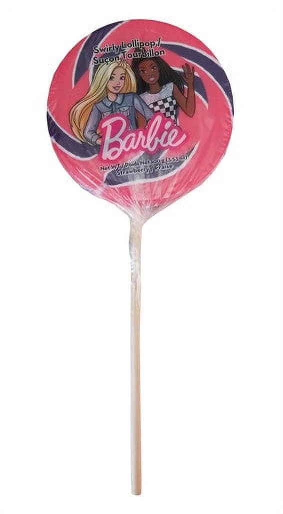 Barbie swirly pop - strawberry flavor