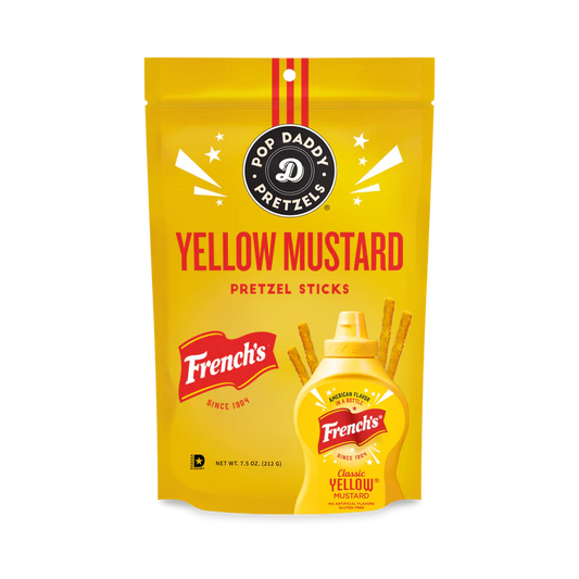 Pop daddy pretzels- yellow mustard