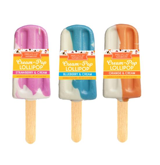 Cream pop lollipops