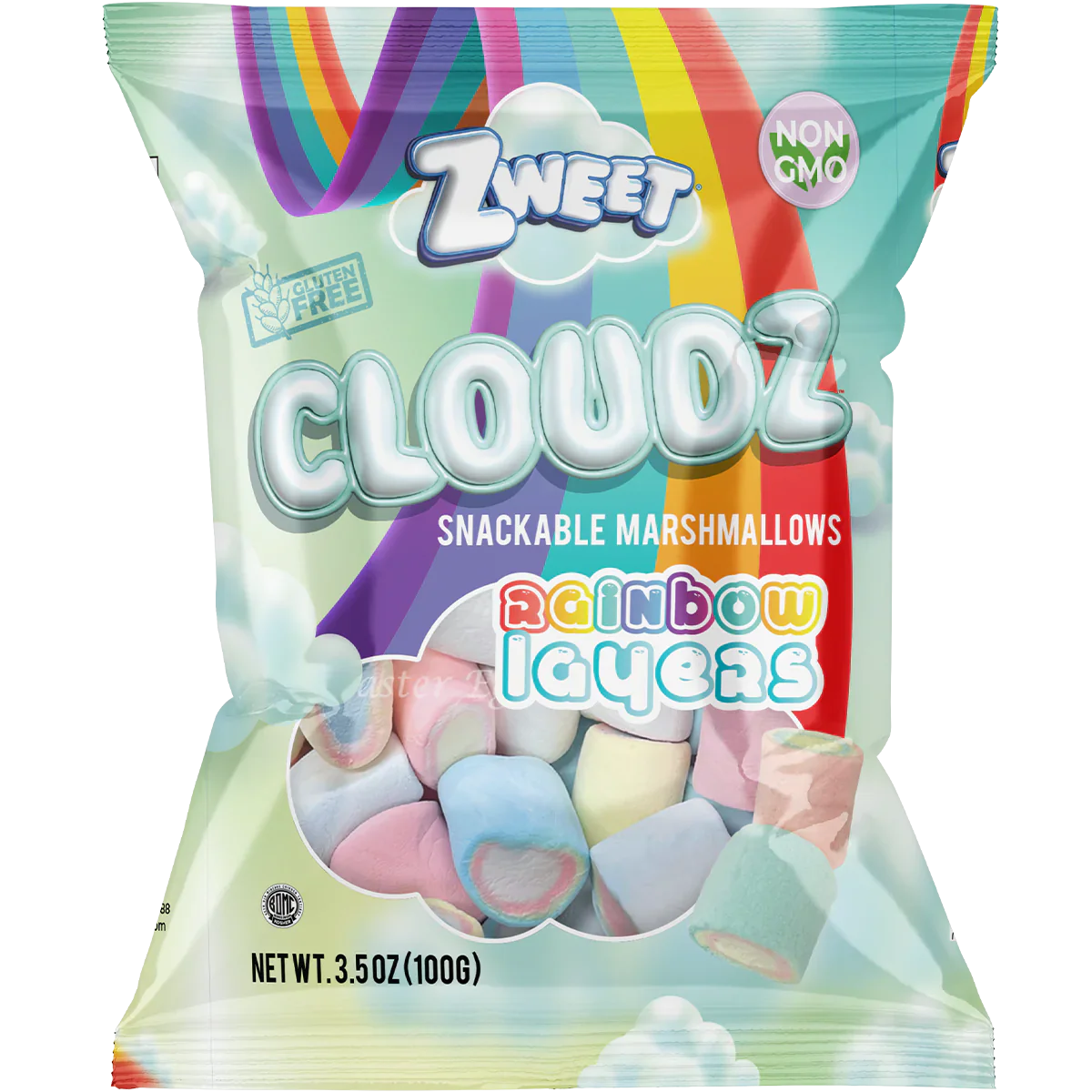 Cloudz Snackable Marshmellows Rainbow Layers