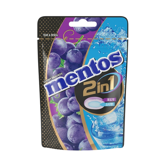 Mentos 2 in 1 Grape & Soda Flavor
