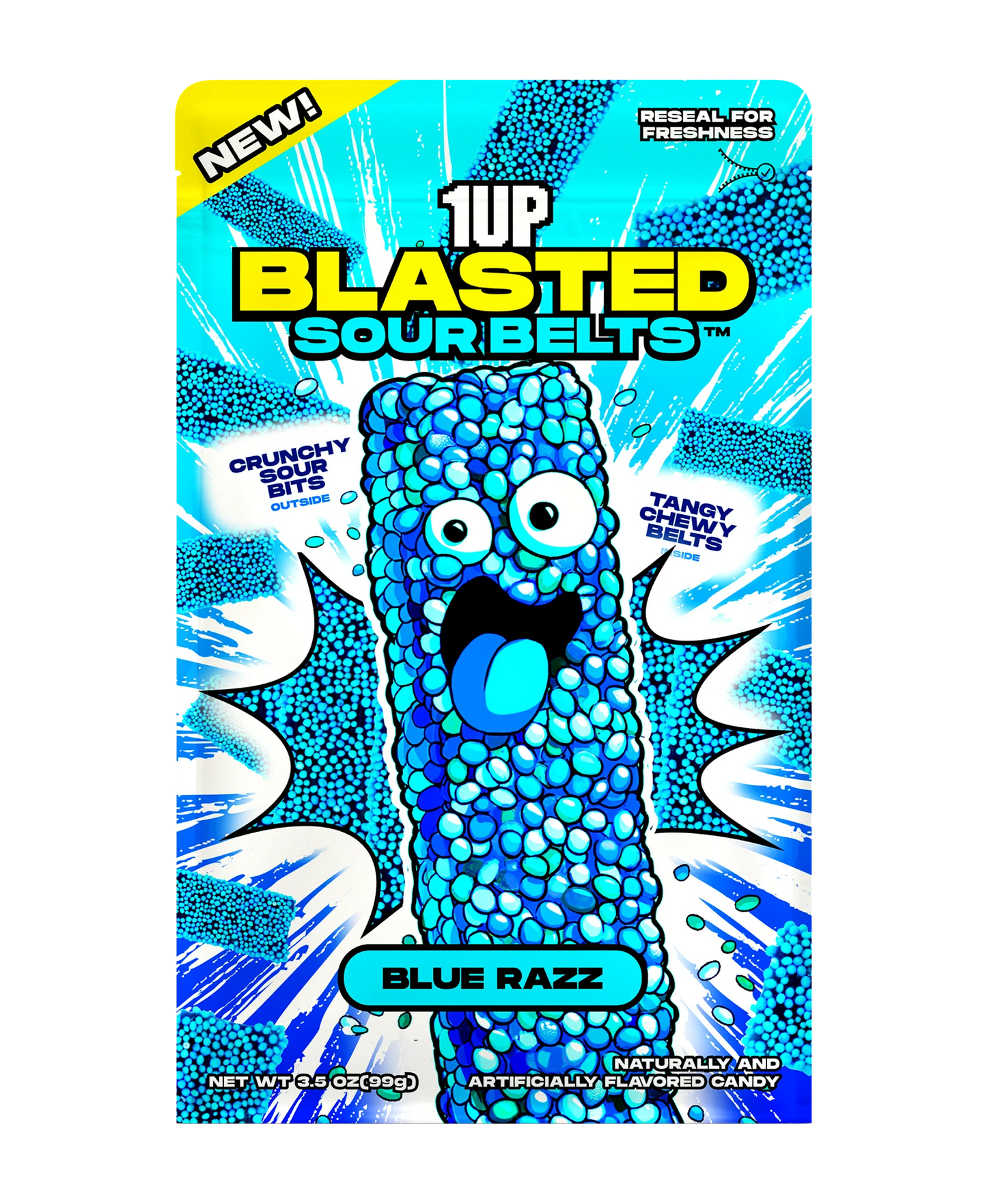 1UP Blasted Sourbelts Blue Razz