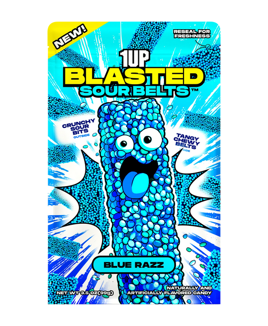 1UP Blasted Sourbelts Blue Razz