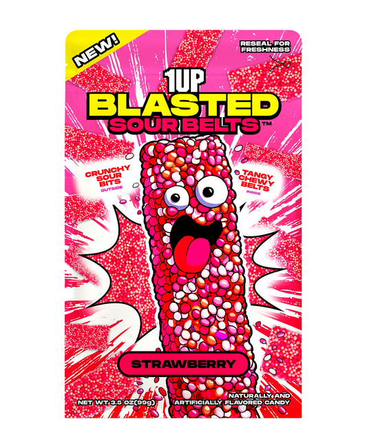 1UP Blasted Sourbelts Strawberry