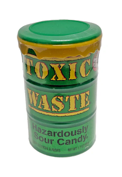 Toxic Waste green Ultra Sour Candy Drum