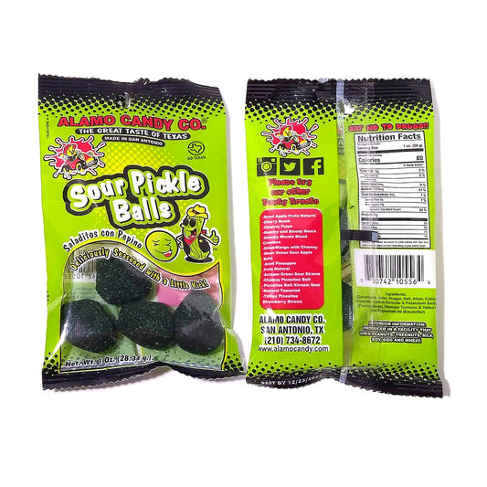 Alamo Candy Sour Pickle Balls - processed