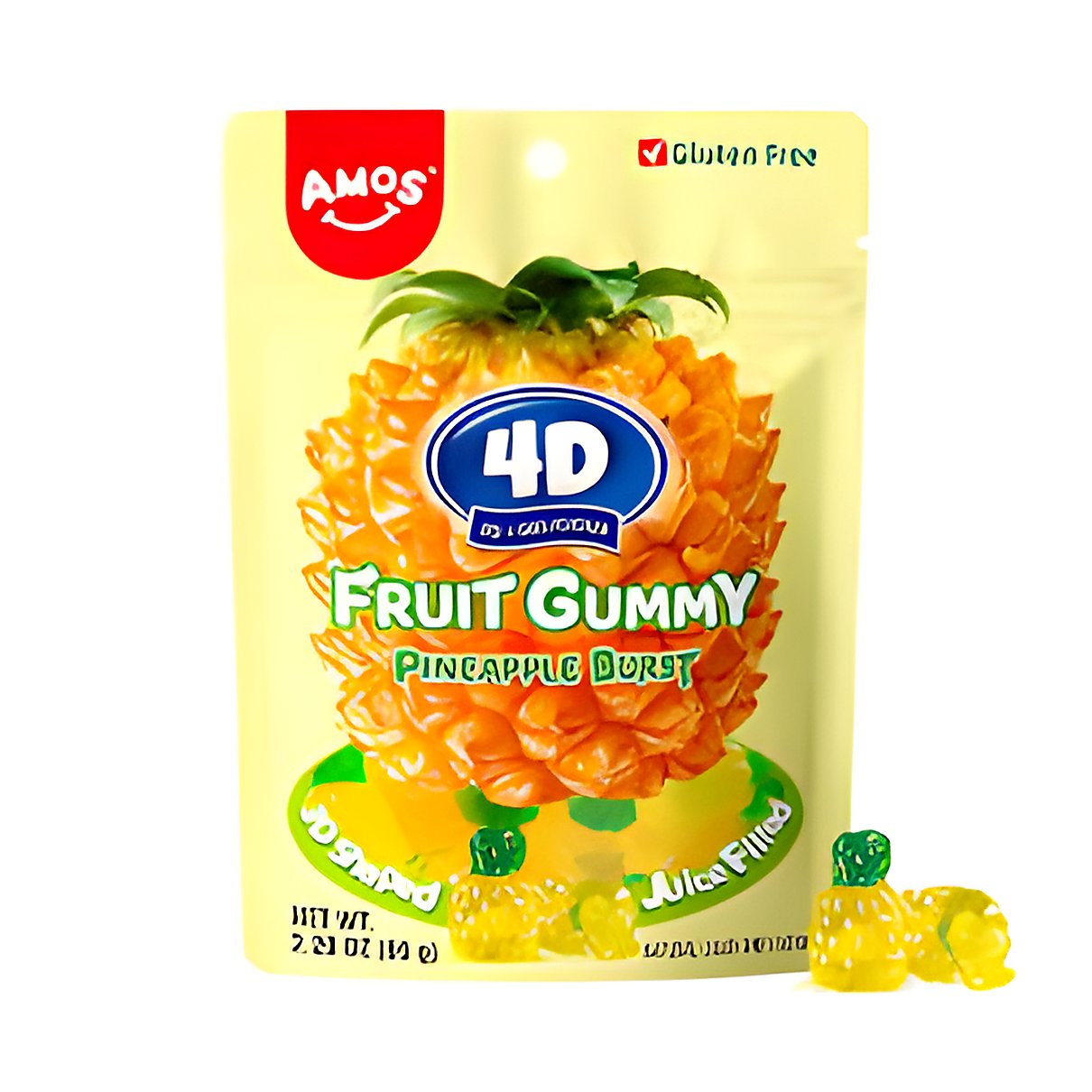 Amos 4D Fruit Gummy Pineapple Burst - processed