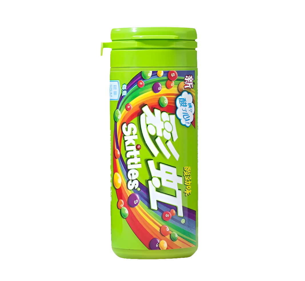 Skittles Sour Green Flavour tubes