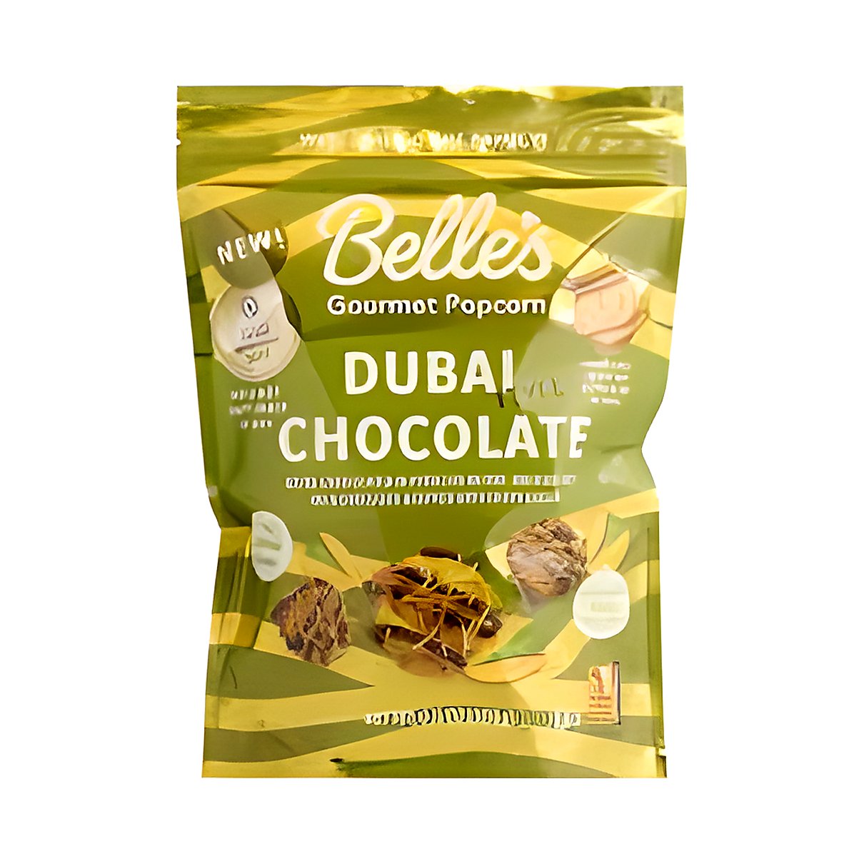 Belle’s Gourmet Popcorn Dubai Chocolate - processed