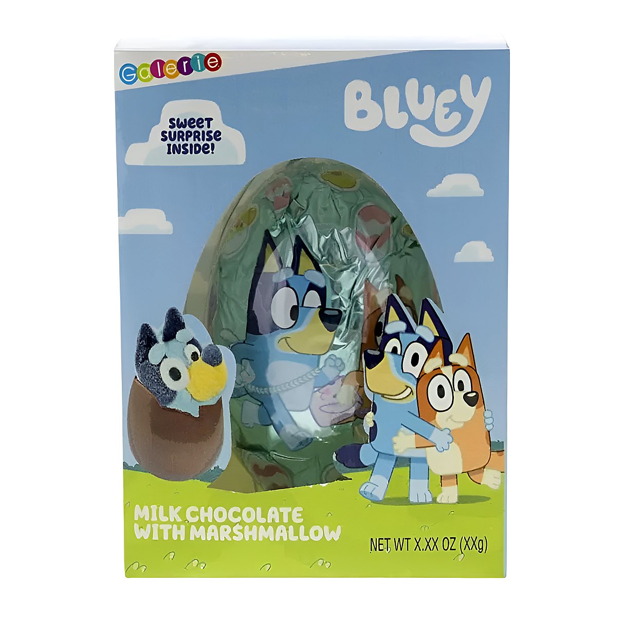 Bluey Chocolate Egg With Marshmallow - processed