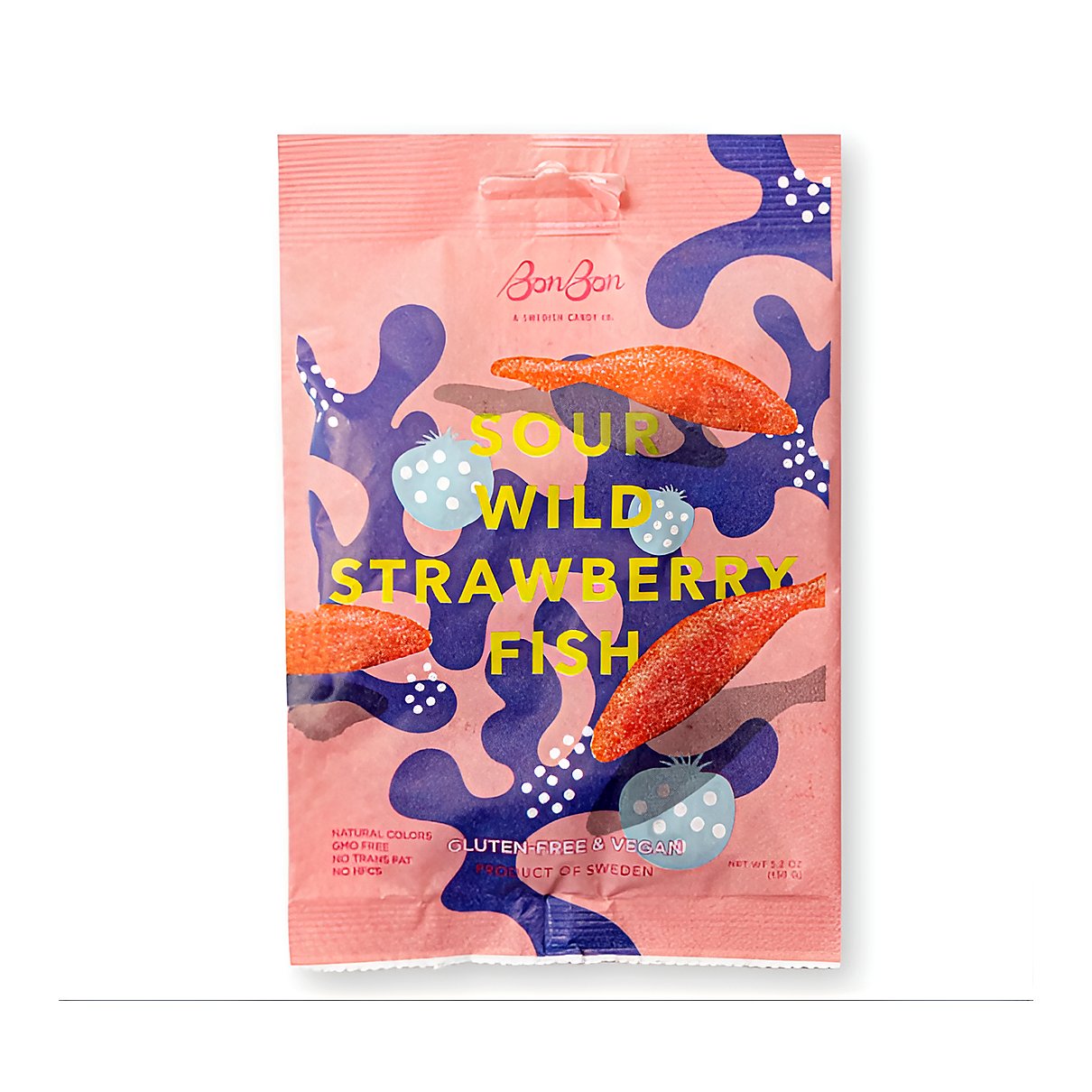 Bon Bon Sour Wild Strawberry Fish - processed