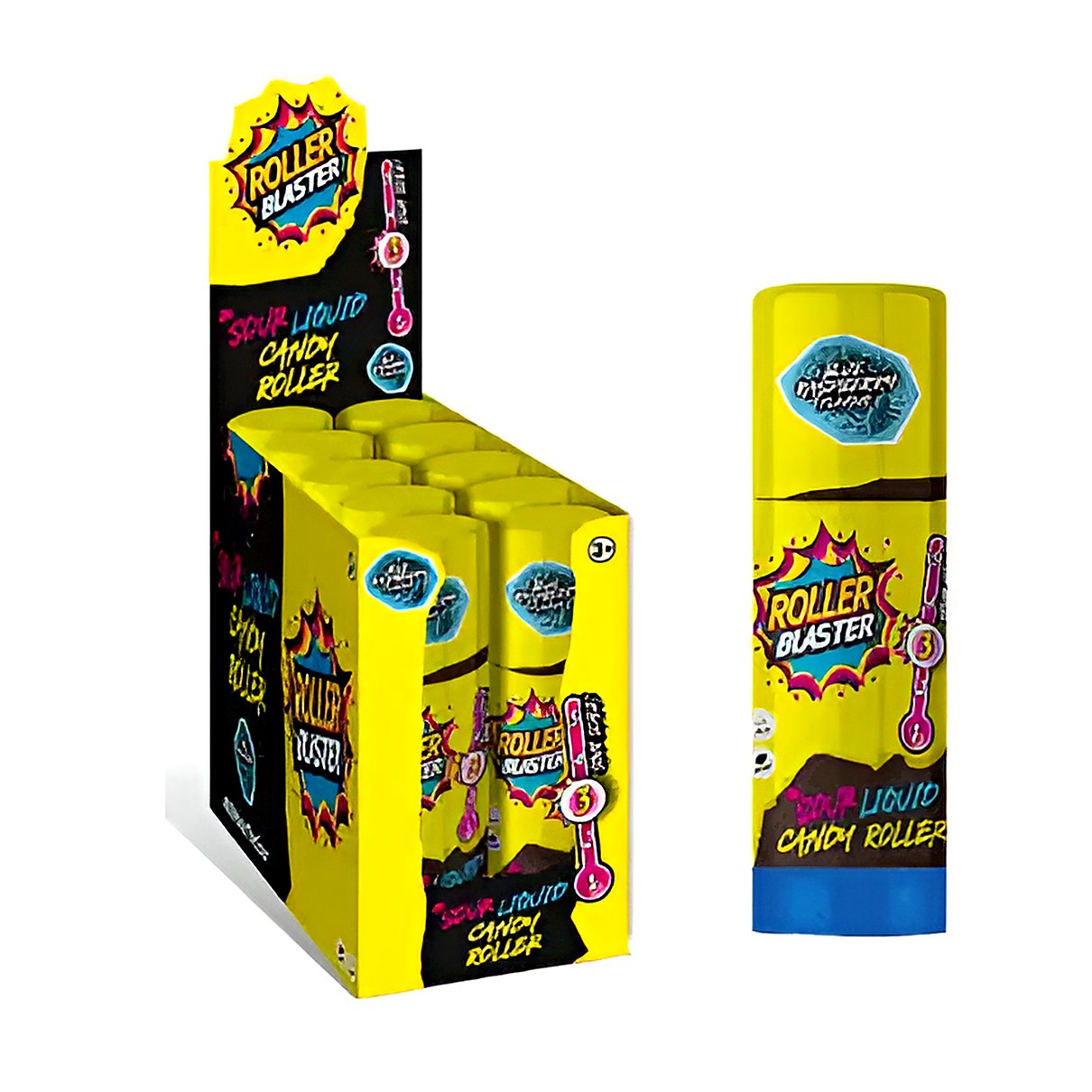 Brain Blaster Sour Roller Candy - processed