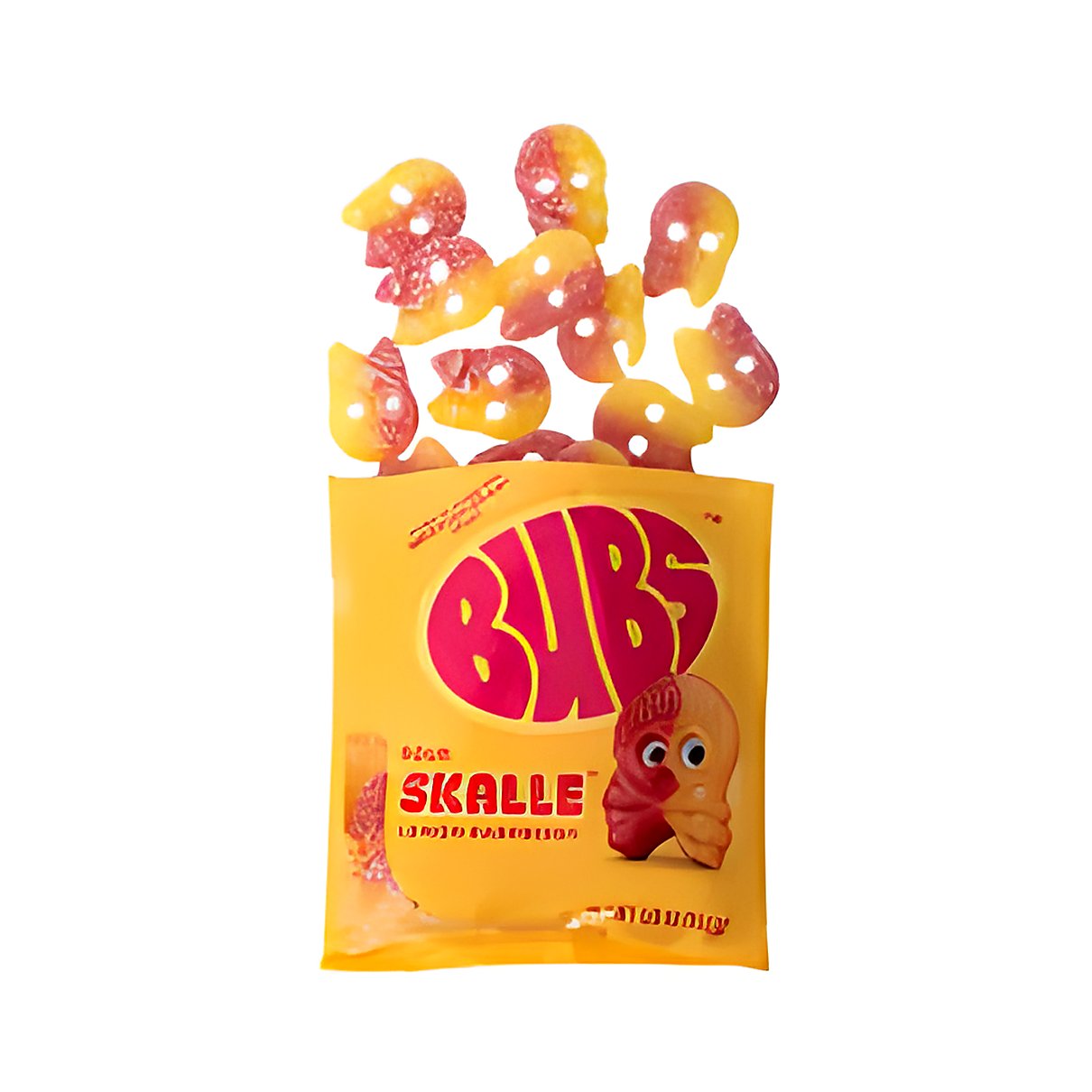 Bubs Sour Skalle Lemon Raspberry - processed