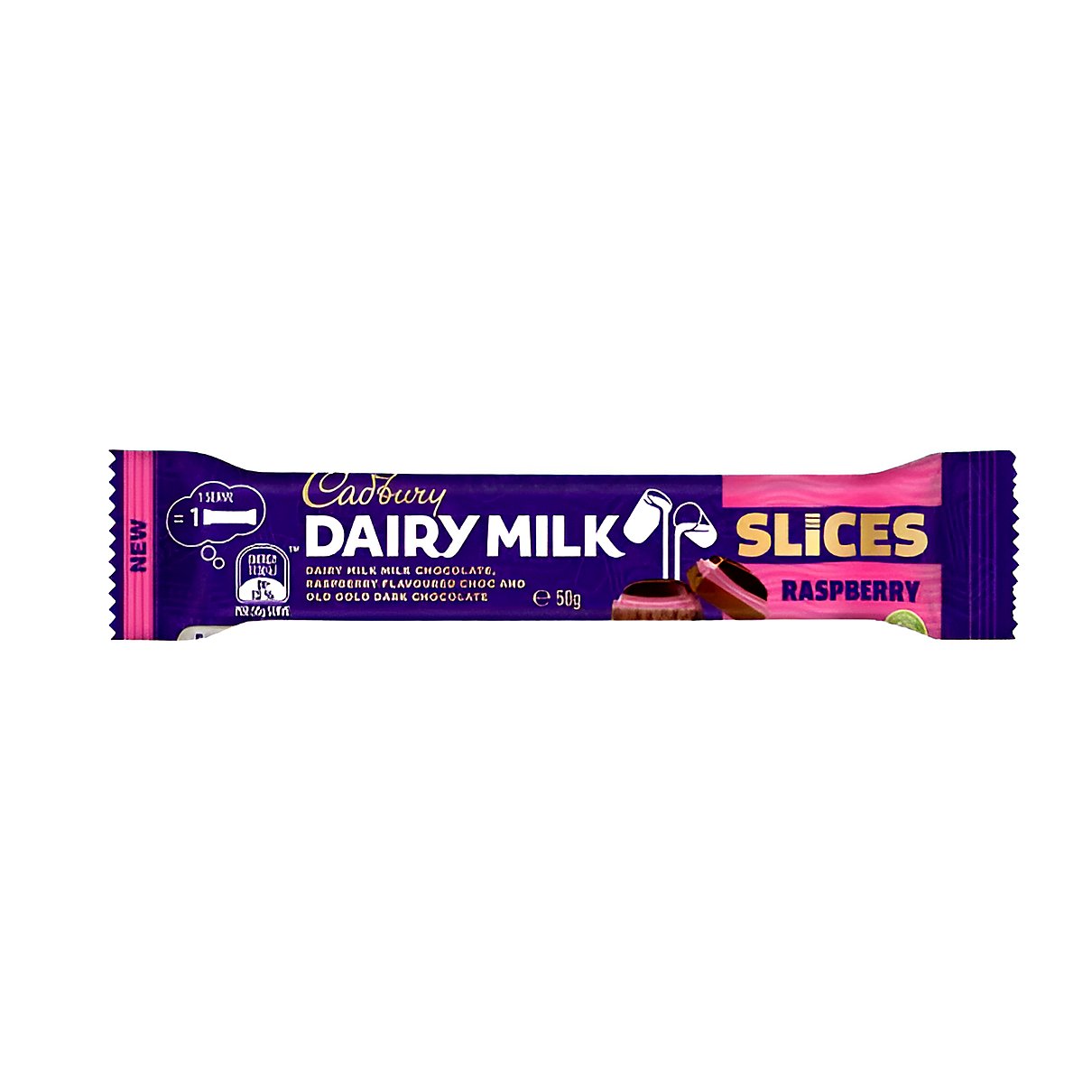 Cadbury Dairy Milk Slices Raspberry - processed