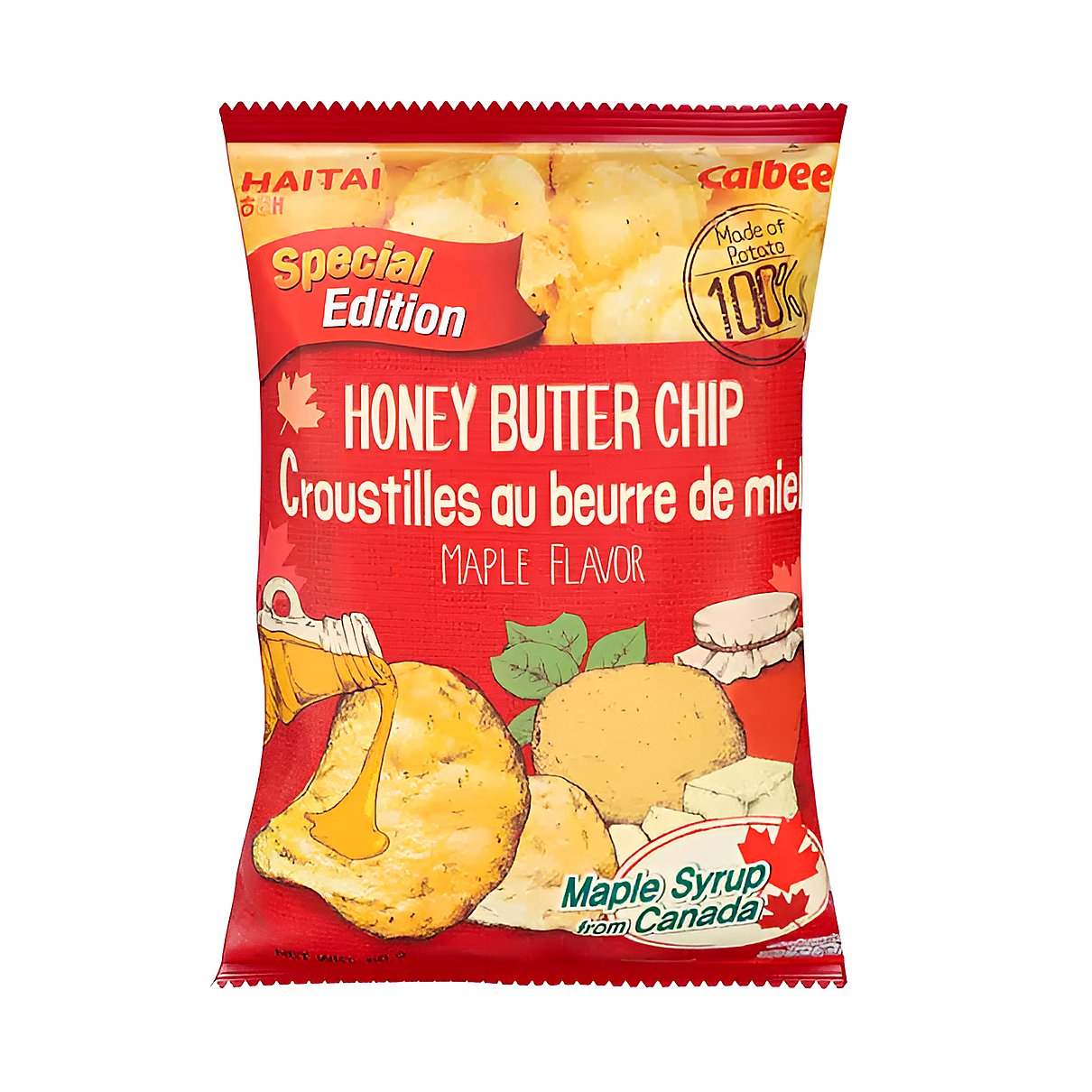 Calbee Maple Chips - processed