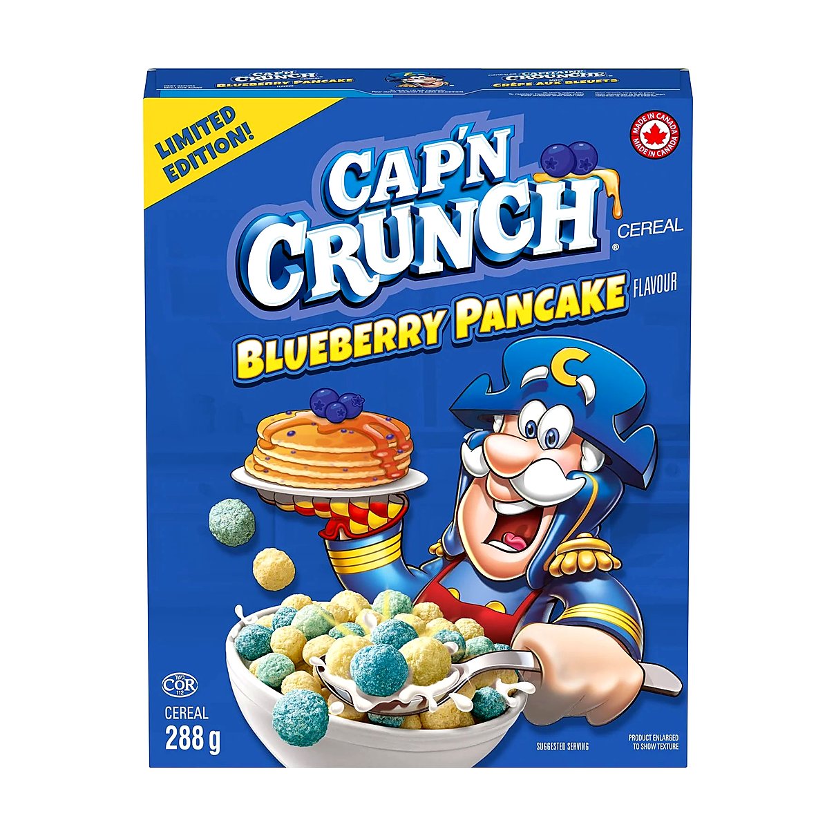 Cap’n Crunch blueberry pancake cereal - processed
