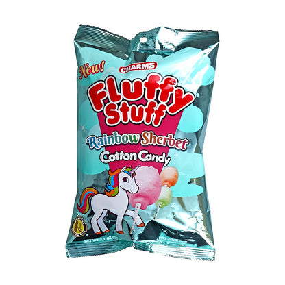 Charms Fluffy Stuff Rainbow Sherbet Cotton Candy - processed