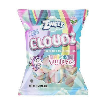Cloudz Unicorn Twists Snackable Marshmellows - processed