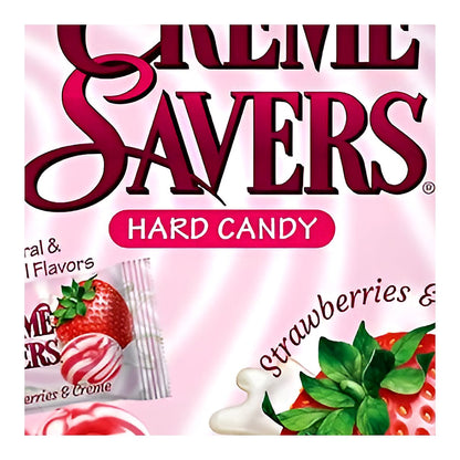 Creme Savers Hard Candy Strawberries & Cream - processed