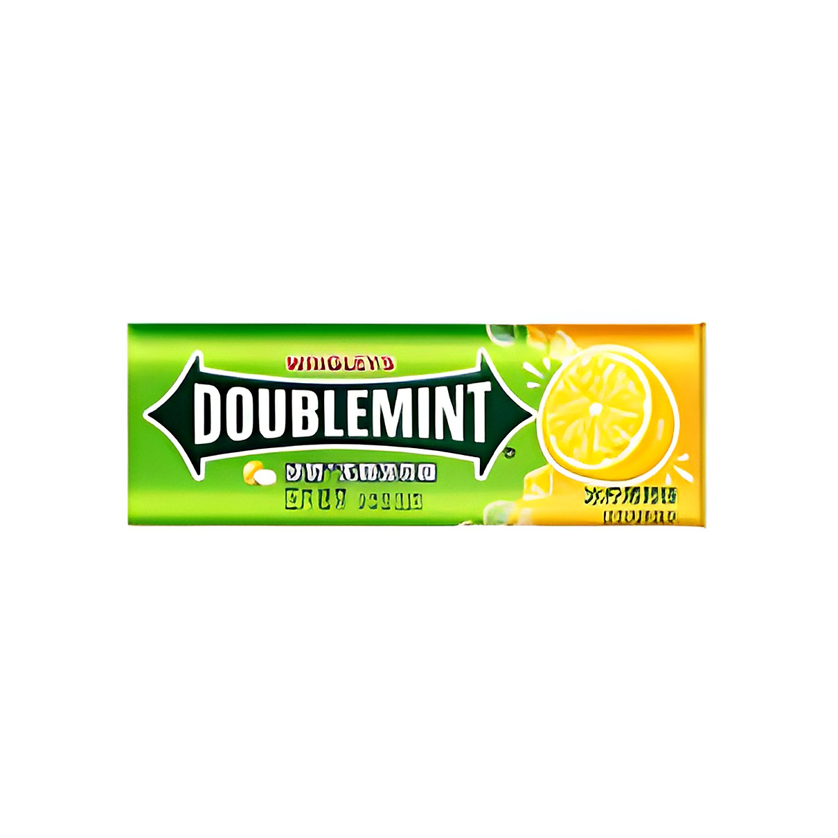 Double mint ice lemon mint candy - processed