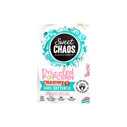 Sweet chaos Drizzled popcorn cake batter - processed