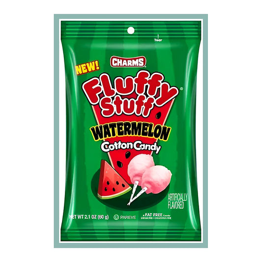 Fluffy stuff watermelon cotton candy - processed