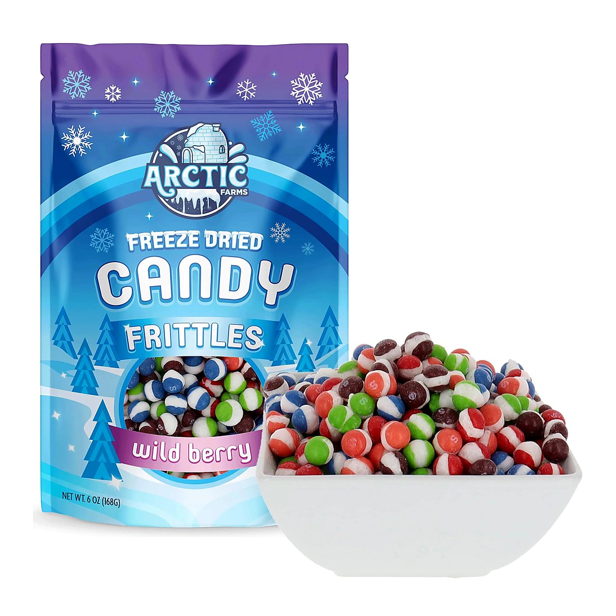 Freeze Dried Candy Frittles Wild Berry - processed