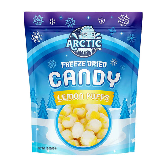 Freeze Dried Candy Lemon Puffs - processed