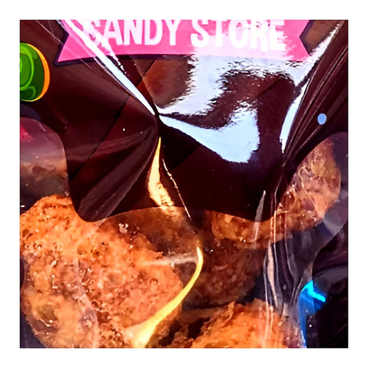 Freeze dried chocolate caramel duds - processed