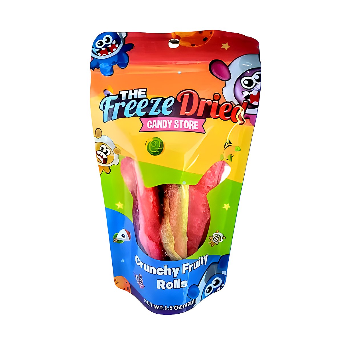 Freeze Dried Crunchy Fruity Rolls - processed