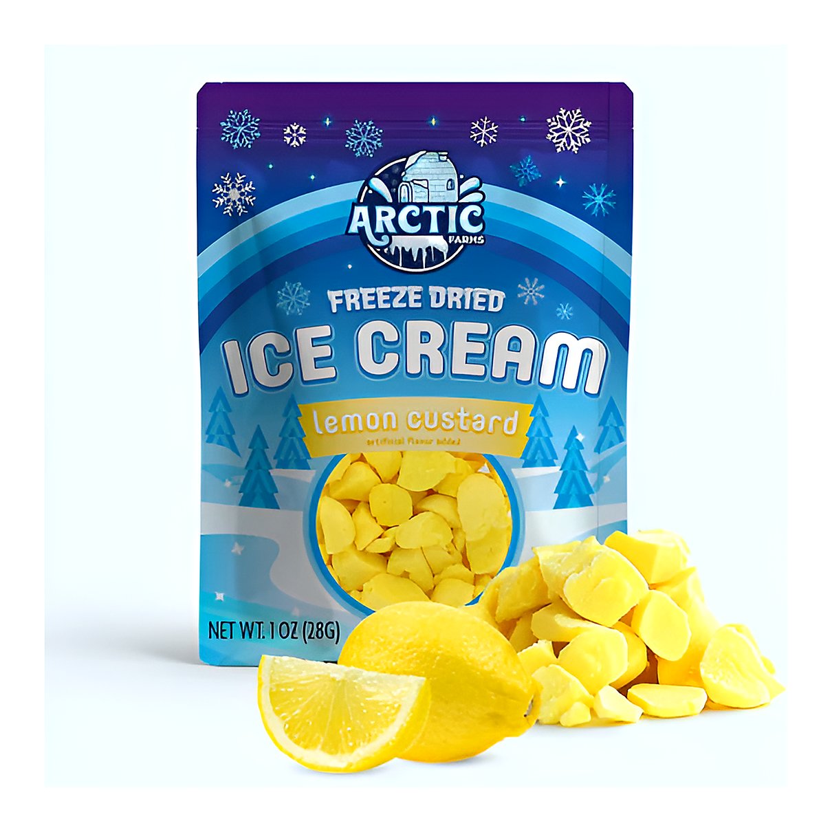 Freeze dried lemon custard - processed