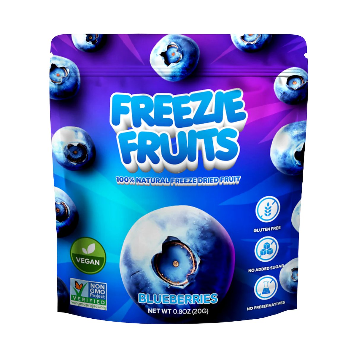 Freeze fruits blueberry - processed