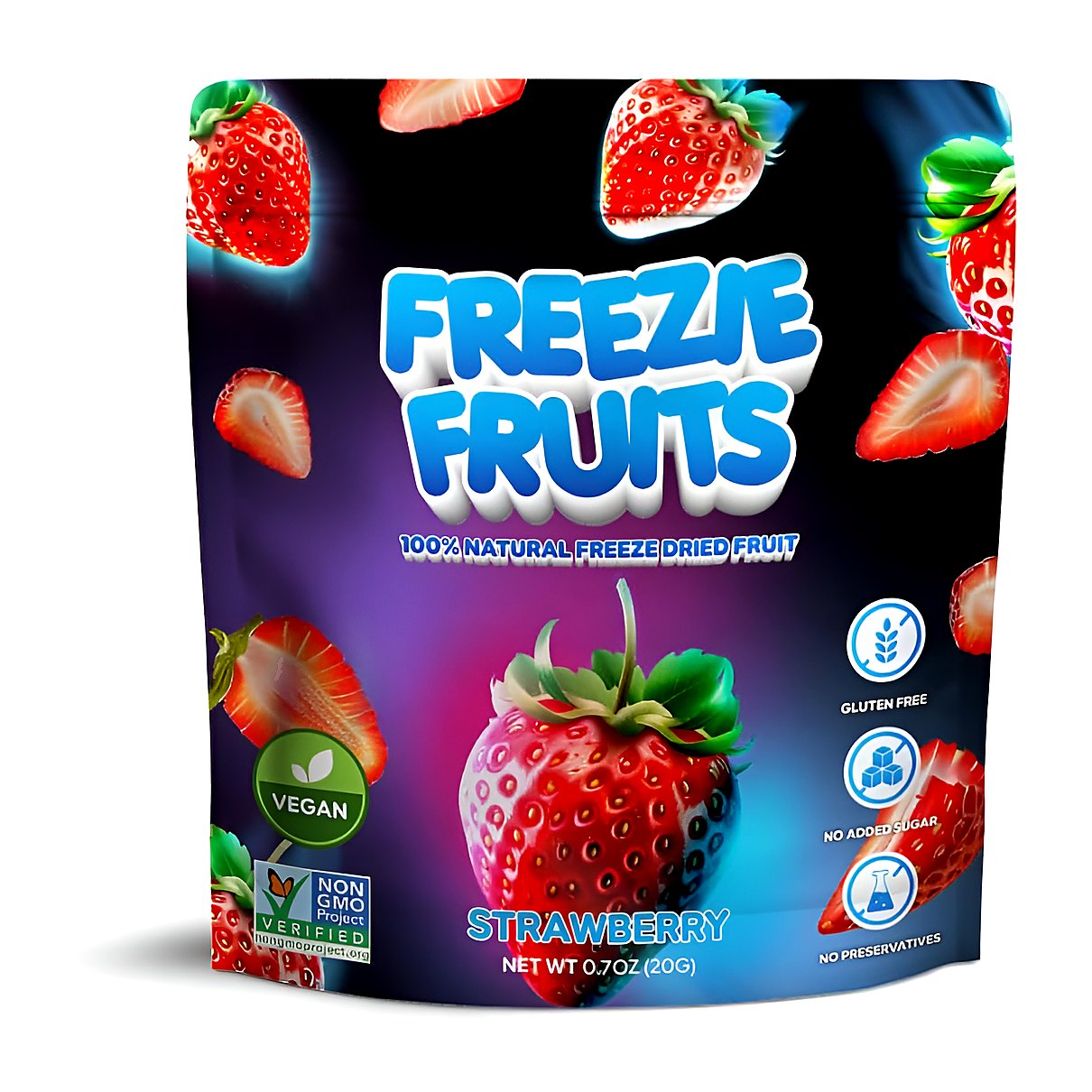Freeze fruits strawberry - processed