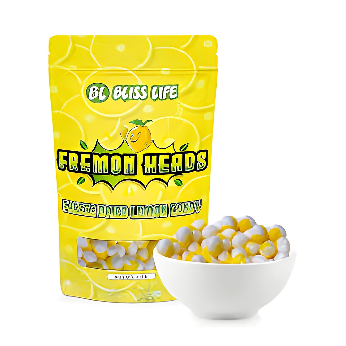 Fremon Heads - Freeze Dried Lemon Candy - processed