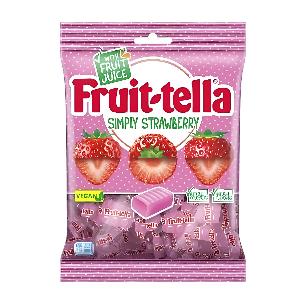 Fruit-tella simply strawberry - processed