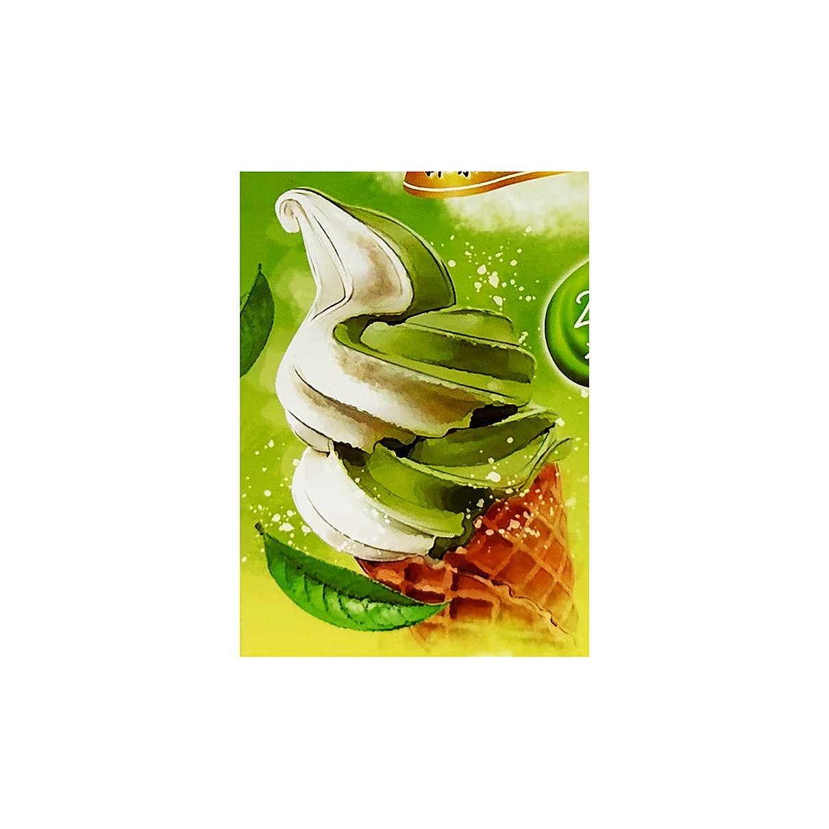 Glico Pocky Matcha Vanilla Ice Cream - processed