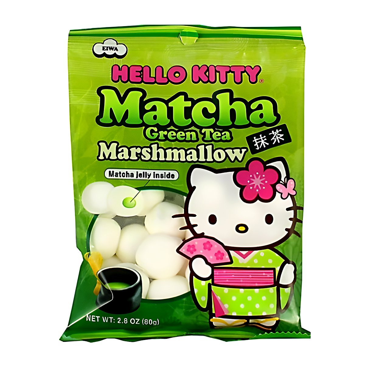 Hello Kitty Matcha Greentea Marshmallow - processed